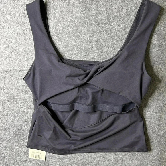 Fabletics Oasis Twist Built-In Bra Tank gray XXL NWT - Picture 4 of 8
